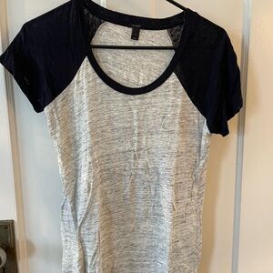 J. Crew Women's Gray and Black Top
